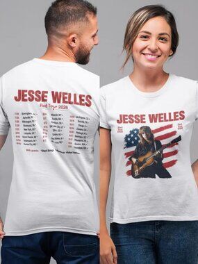 Jesse Welles Red Tour 2026 Concert T-Shirt  Unisex Soft Cotton Graphic Tee